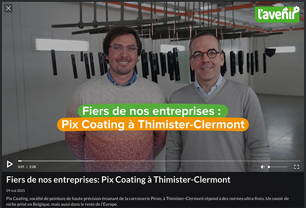 L'AVENIR - Fier de nos entreprises - PIX COATING vidéo