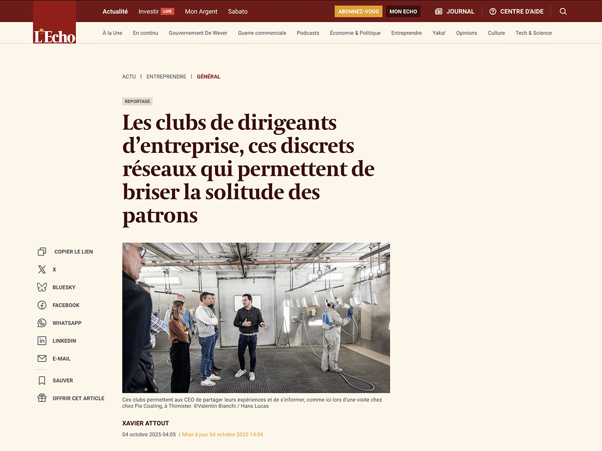 pix-coating dans la presse - echo.be